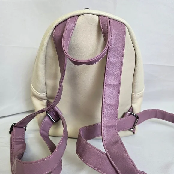 Loungefly Harry Potter Floral Deathly Hollows Mini Backpack, Cream Purple - Picture 2 of 16